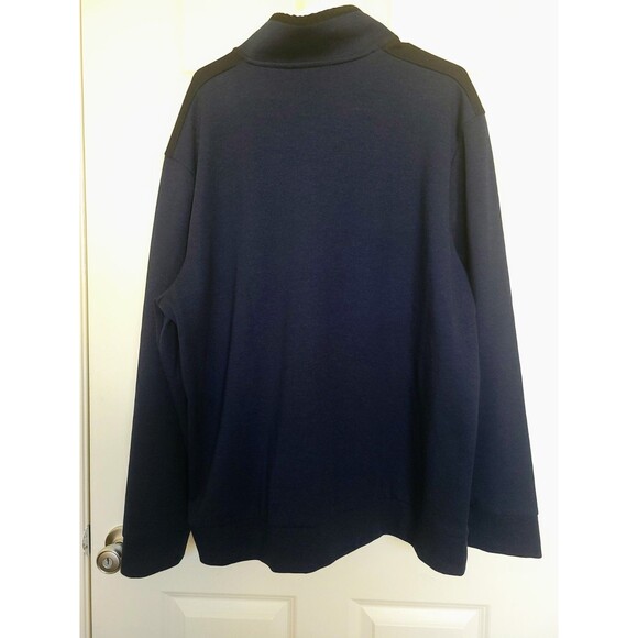 Calvin Klein Men's Navy Blue Track Jacket - Size XXL - Full Zip Athletic Wear - Picture 2 of 7